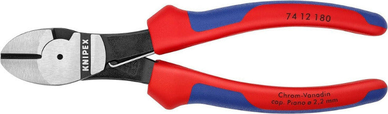 KNIPEX High-Leverage Diagonal Cutter – 180 mm | Chrome Vanadium Steel | 74 12 180