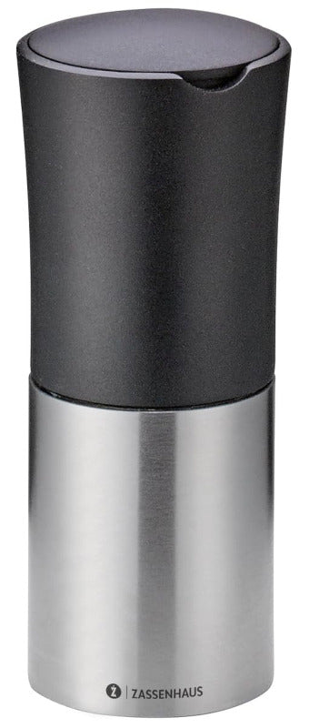 Muskat- Und Gewürzmühle Duo , Edelstahl Und Kunststoff , Schwarz-Silber , Pfeffermühle , Maße: 5Cm X 5Cm X 11Cm , Chilimühle, Muskatnuss Mühle