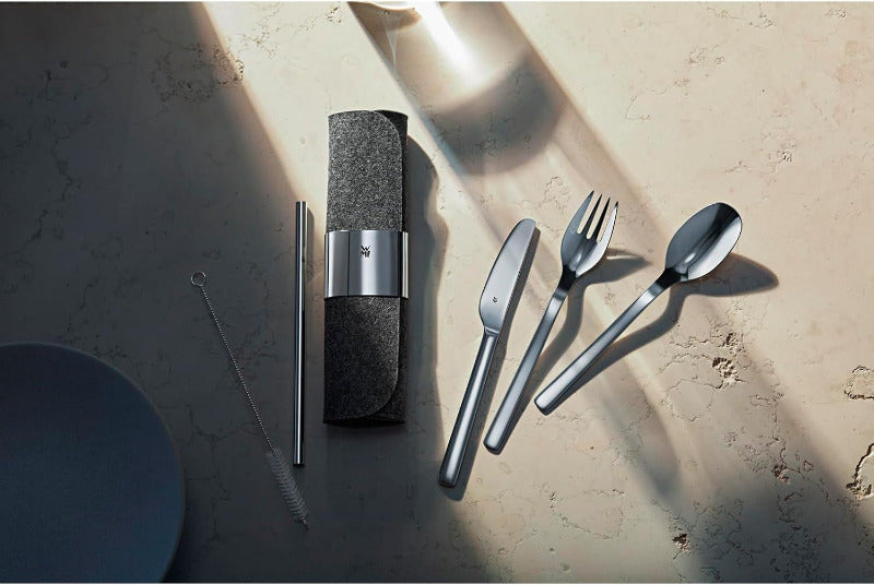 WMF My2Go Travel Cutlery Set – 8-Pieces Portable Outdoor Flatware with Case