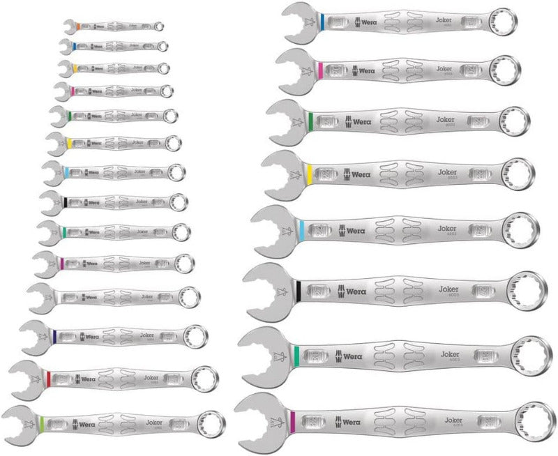 Wera 05020302001 6003 Joker 15 Set 1, Ringmaulschlüssel-Satz, Metrisch, 15-Teilig