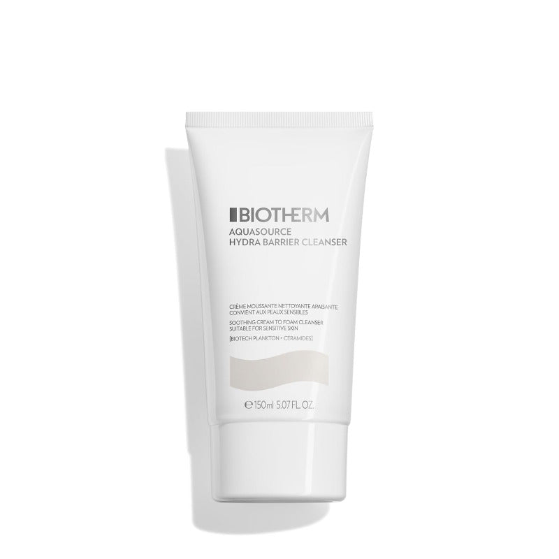 BIOTHERM Aquasource Hydra Barrier Cleanser – Cream-to-Foam Daily Hydration Defense