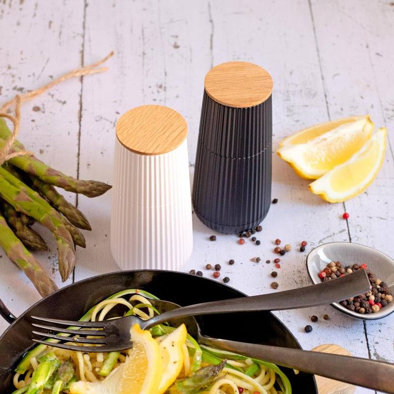 ADHOC MP150 Scape Salt & Pepper Mill Set – Black & White