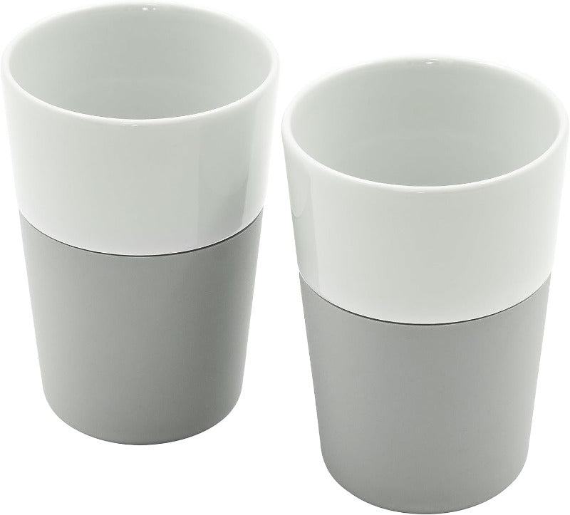 EVA SOLO | 2 Cafe-Latte-Becher Marble Grey | Gut Zu Halten Durch Silikonbeschichtung | Marble Grey
