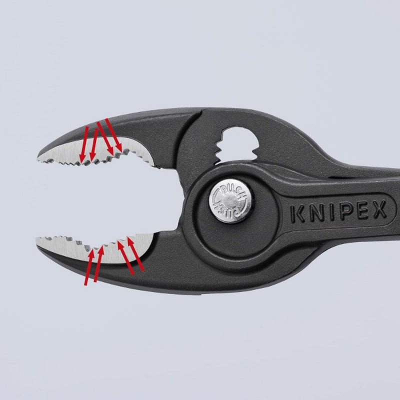 KNIPEX Twingrip 200mm Pliers – Front and Side Grip | Comfort-Grip, Grey Atramentized
