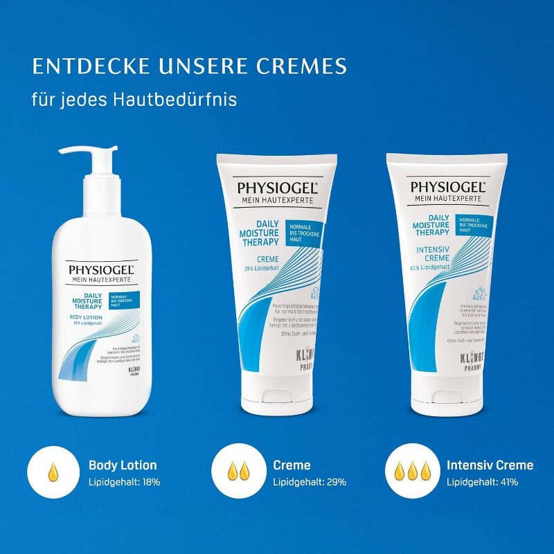 PHYSIOGEL Daily Moisture Therapy Creme 150 Ml - Nährende Feuchtigkeitscreme Für Trockene Haut - Regenerierende Hautcreme Schützt Vor Wiederkehrender Trockenheit