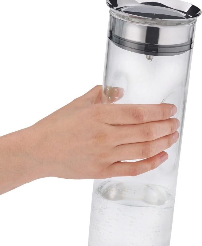 WMF Motion Water Carafe – 1.25L Glass Carafe with Silicone Lid