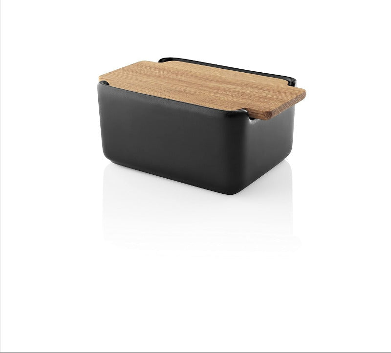 EVA SOLO Nordic Kitchen Butter Dish – Black with Oak Lid