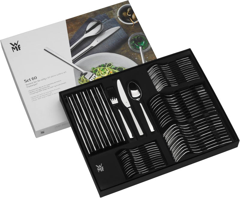 WMF Palma Cutlery Set – 60-Piece for 12 People Polished Cromargan Stainless Steel