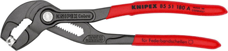 KNIPEX Hose Clamp Pliers with Locking Mechanism, Non-Slip Coating, 250 mm – 85 51 250 AF