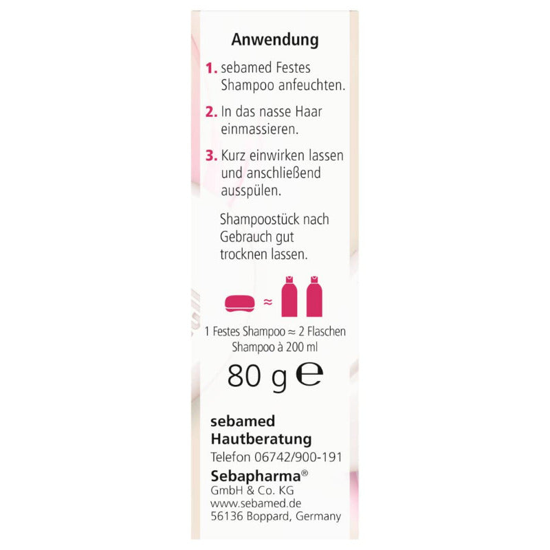 SEBAMED Every-Day Solid Shampoo Bar 80g - Gentle Daily Hair Cleanser
