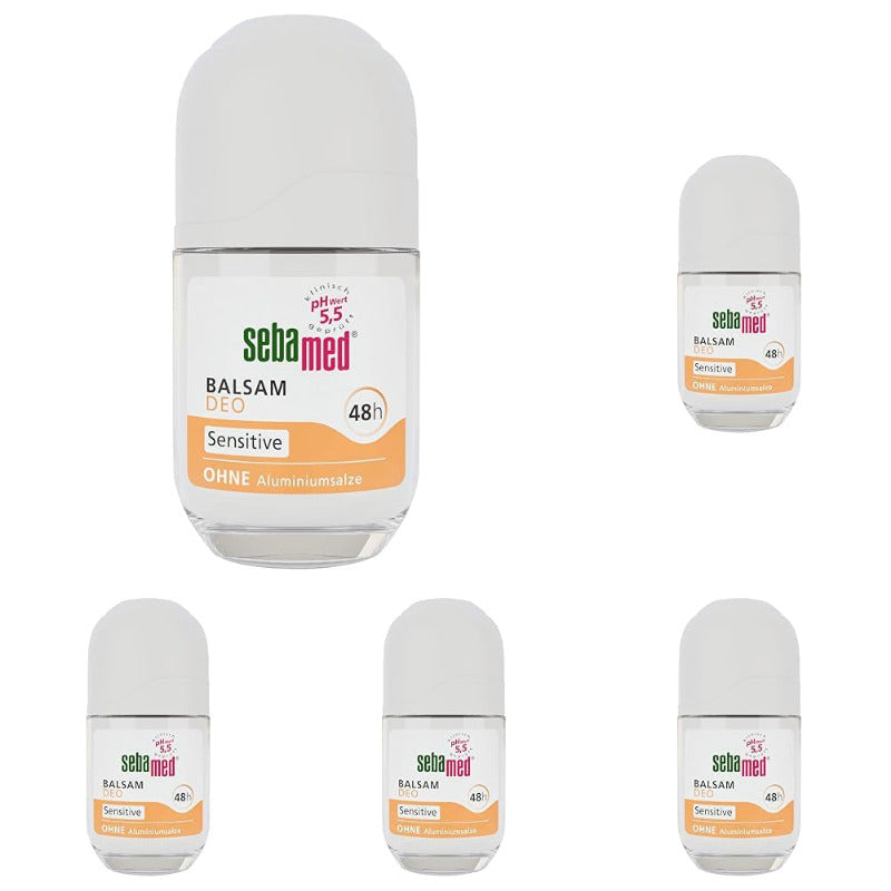 SEBAMED Balsam Deo Sensitive for MEN Roll-On – 5 Pack 48H Protection
