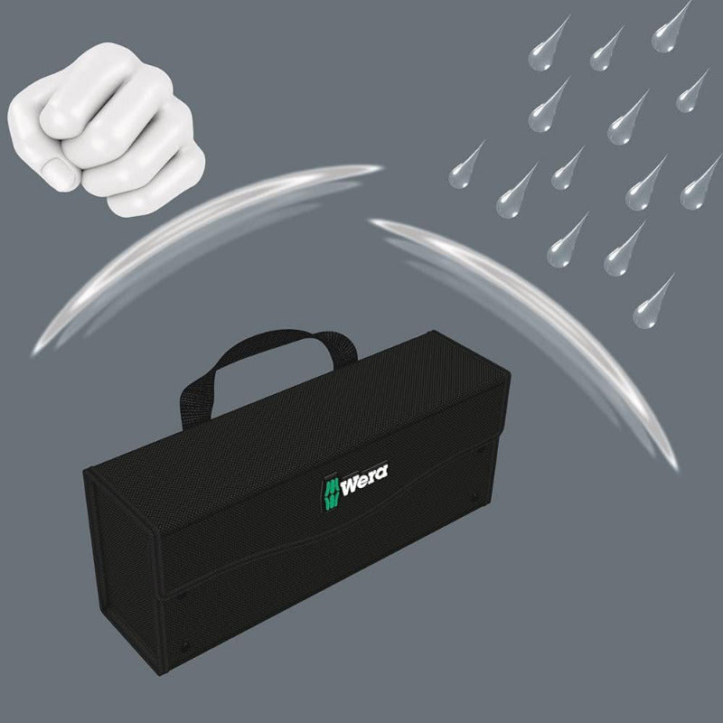 WERA 2Go 3 Tool Box - Compact, Lightweight & Durable Tool Storage (130 x 325 x 80 mm)