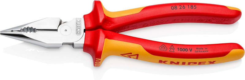 KNIPEX 08 26 185 VDE Needle‑Nose Combination Pliers – 185 mm