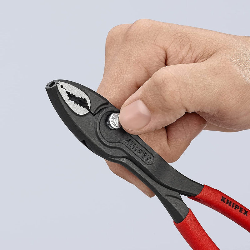 KNIPEX Twingrip 200mm Pliers – Front & Side Grip | Grey Atramentized, Non-Slip Handle
