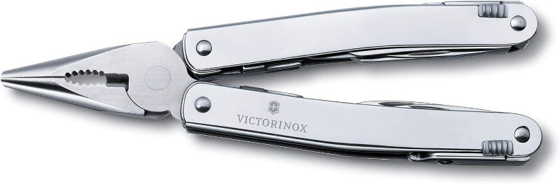 Victorinox Swiss Tool Spirit X Plus – 35-Function Multitool with Locking Blade & Leather Pouch (Swiss Made)