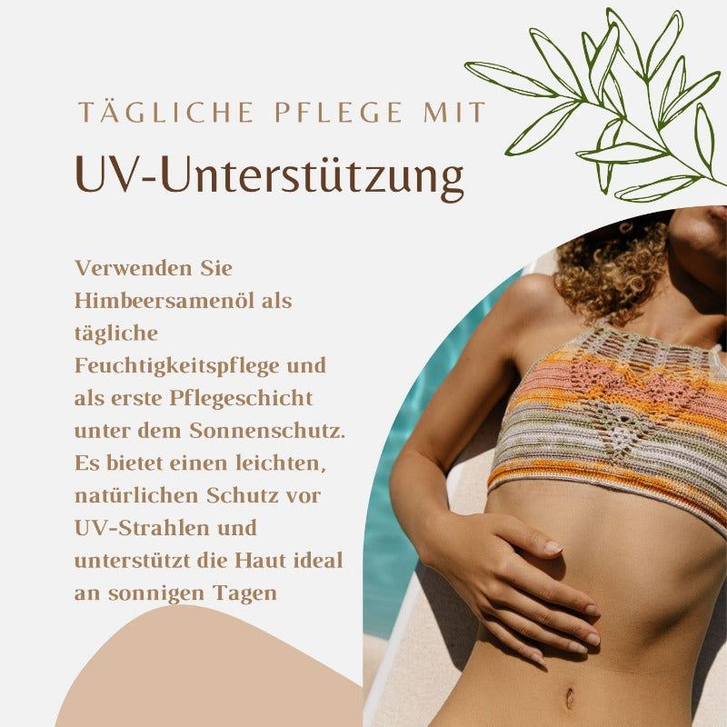 Himbeersamenöl 100% Rein & Natürlich Kaltgepresst 100Ml | Anti-Aging, Pflege, Vitamin A/E, EFA Reichhaltiges Öl | Behandelt Falten, Fältchen, Trockene Haut | 100% Natürliche Gesichtspflege