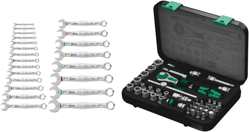 Wera 05020302001 6003 Joker 15 Set 1, Ringmaulschlüssel-Satz, Metrisch, 15-Teilig