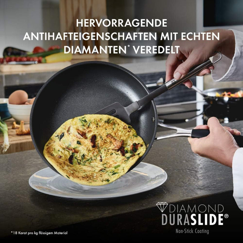 CORNELIA POLETTO by ZWILLING Stainless Steel Frying Pan – 28 cm | Diamond Non-Stick, Induction-Ready