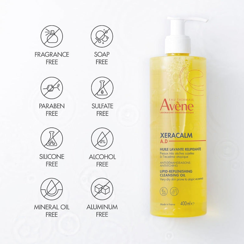 Avène Xeracalm A.D. Lipid Replenishing Cleansing Oil Ml, 400 Ml