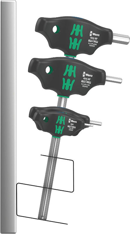 Wera 05023453001 454/7 HF Set 2, Quergriff-Schraubendreher-Satz, 7-Teilig Schwarz Hex-Plus - Metrisch