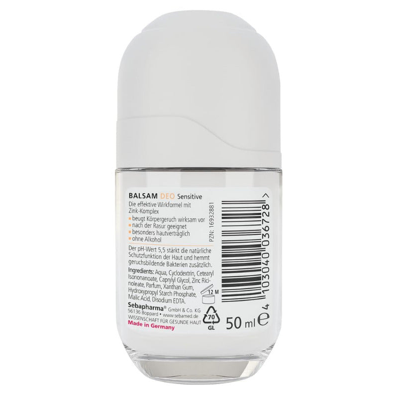 SEBAMED Balsam Deo Sensitive Roll-On 50ml Long-Lasting Odor Protection