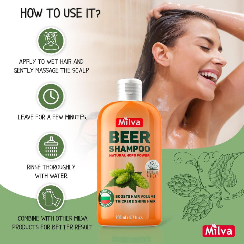MILVA Beer Shampoo 200ml