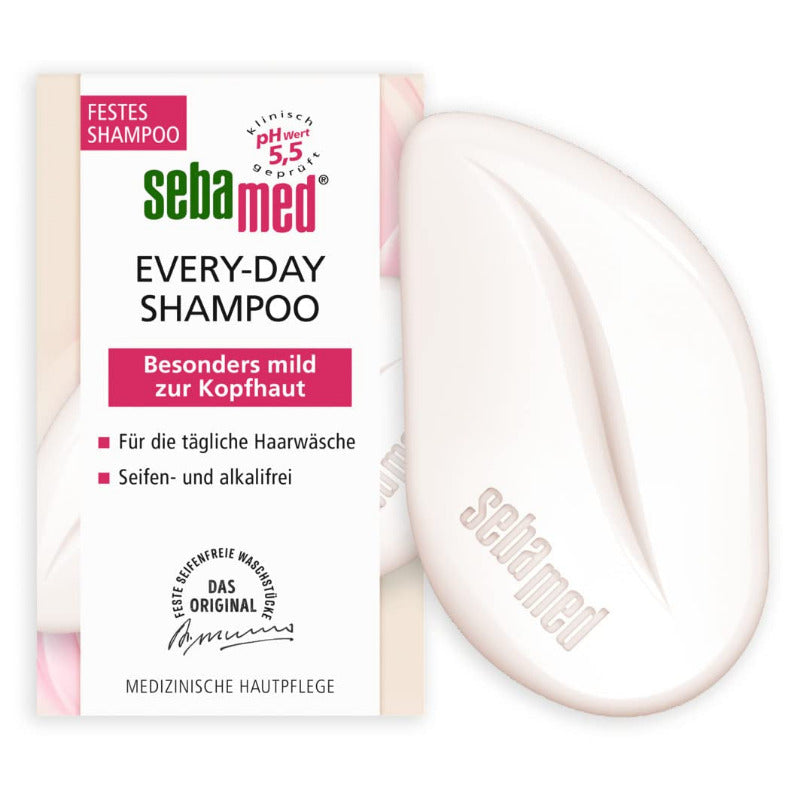 SEBAMED Every-Day Solid Shampoo Bar 80g - Gentle Daily Hair Cleanser
