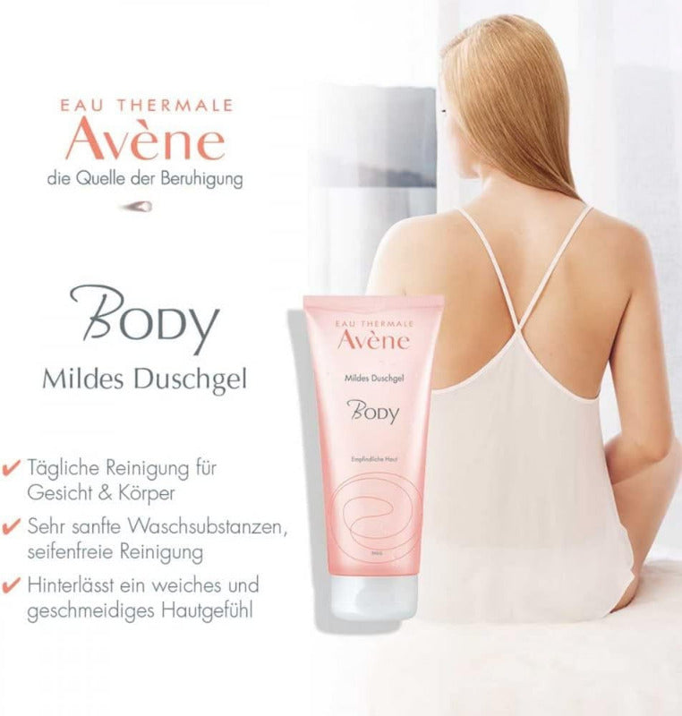 AVENE Body Gentle Shower Gel 500ml – Soap-Free Daily Cleanser