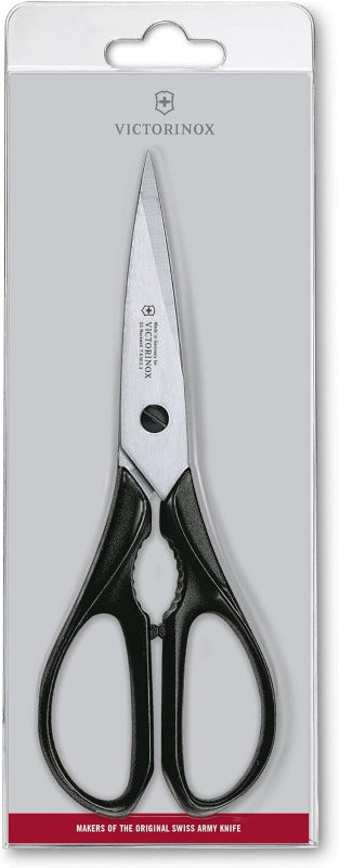 VICTORINOX Household Scissors – Stainless Steel, Black Handle