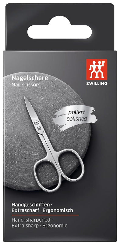 ZWILLING Nagelschere (Leicht Gebogene Schneide, Schere Für Hände Und Füße, Hypoallergen), Poliert, Silber, 90 Mm