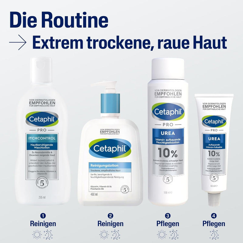 CETAPHIL PRO Urea 10 Prozent Intensiv Aufbauende Feuchtigkeitslotion, 200Ml, Für Extrem Trockene, Schuppige Haut Am Körper, Regeneriert Intensiv Und Reduziert Trockenheit Langfristig