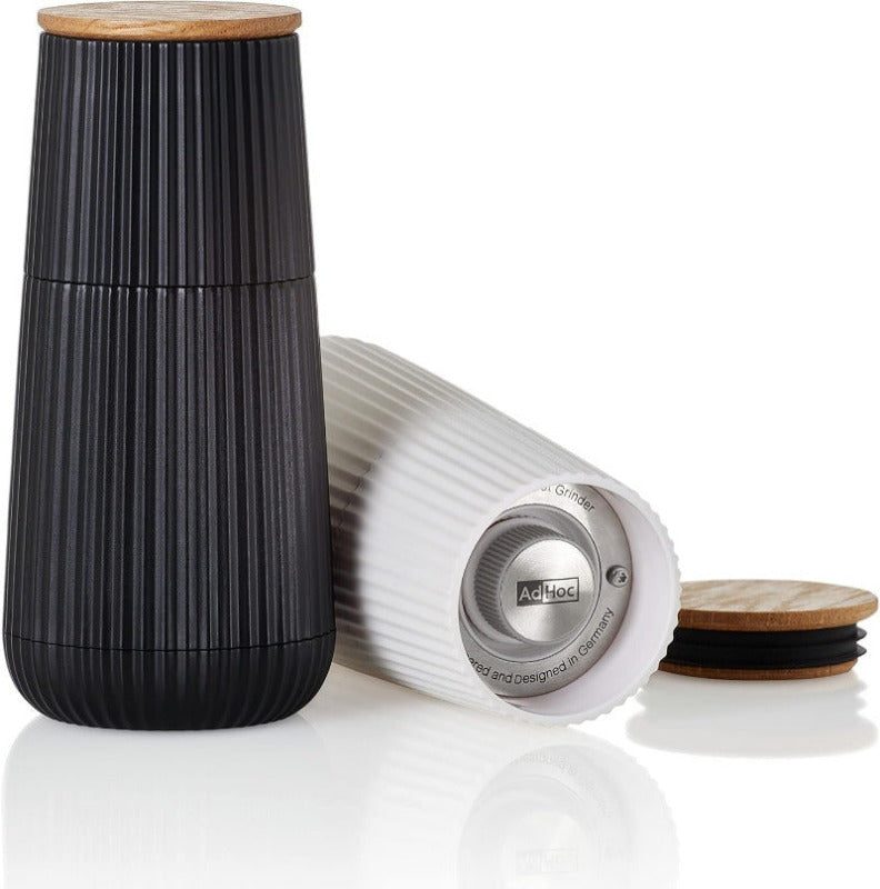 ADHOC MP150 Scape Salt & Pepper Mill Set – Black & White
