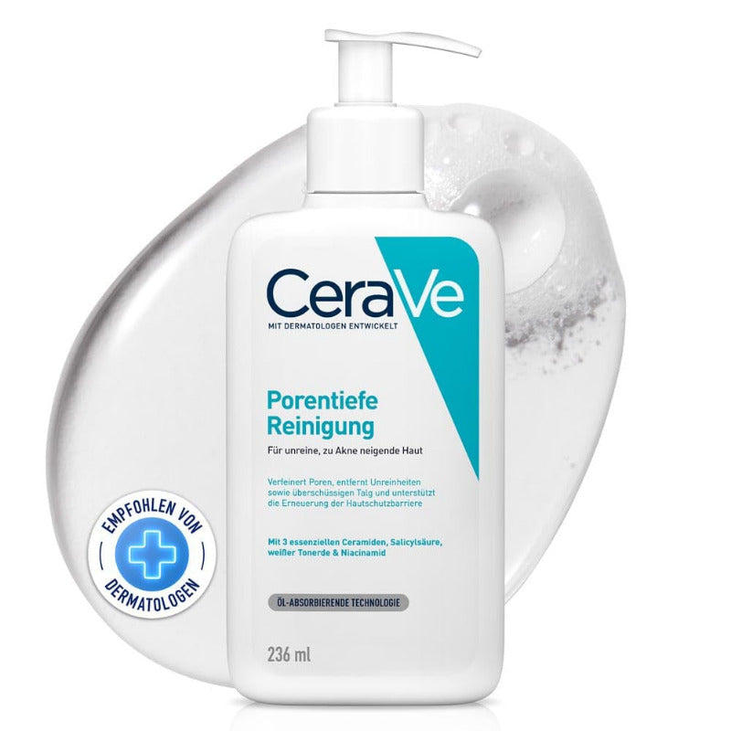 CeraVe Foaming Facial Cleanser | Deep Pore Cleansing Gel for Blemish-Prone Skin – 236 ml