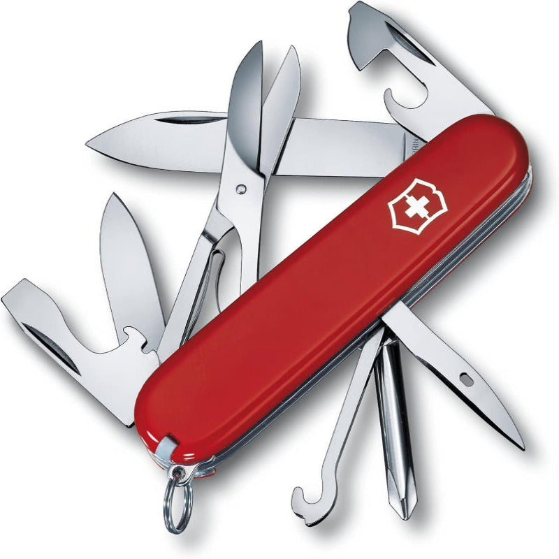Victorinox Schweizer Taschenmesser Super Tinker, Swiss Army Knife, Multitool, 14 Funktionen, Klinge, Dosenöffner, Schraubendreher 3 Mm