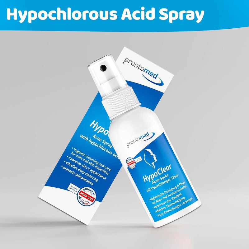 Prontomed Hypoclear Akne-Spray 75Ml – Effektive Hautpflege Mit Hypochloriger Säure/Hypochlorus Acid | Bei Akne, Hautunreinheiten Und Rötungen | Für Klare, Gesunde Haut – Schonend Und Wirksam!