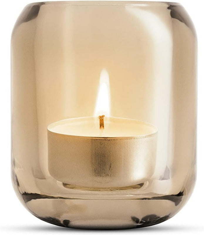 EVA SOLO Acorn Glass Tealight Holders – Set of 2, Amber