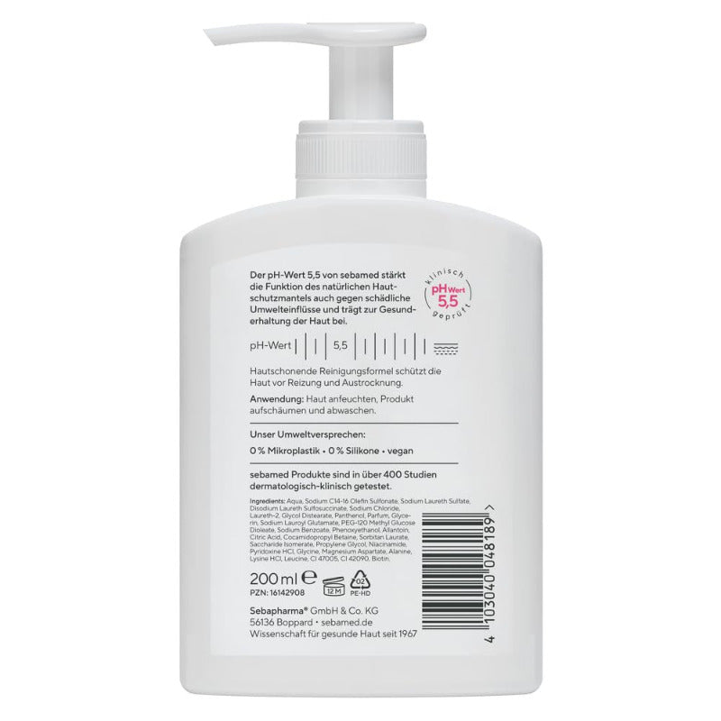 SEBAMED Liquid Face & Body Wash with Pump Dispenser – 200ml