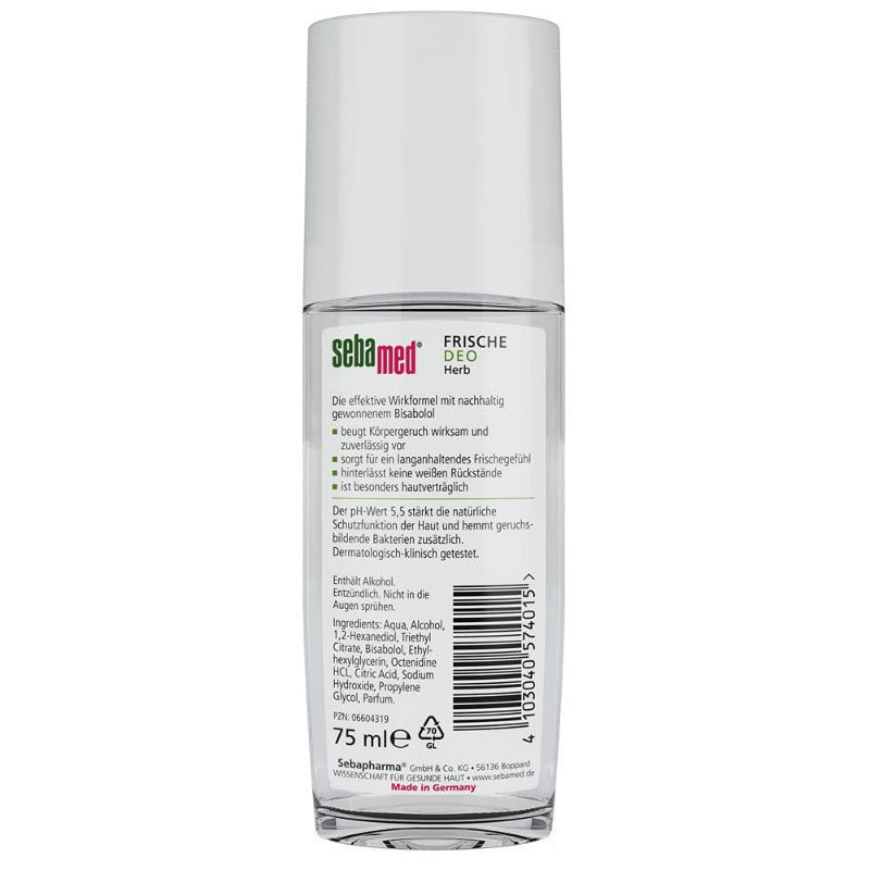 SEBAMED Fresh Deodorant Herb – 75ml Long-Lasting Natural Freshness