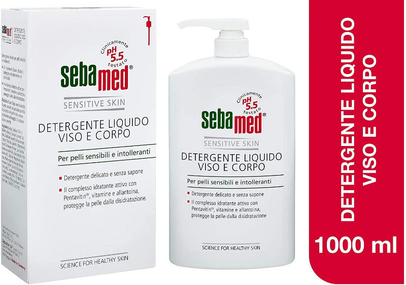SEBAMED Liquid Face & Body Wash – 1000ml For Sensitive and Intolerant Skin