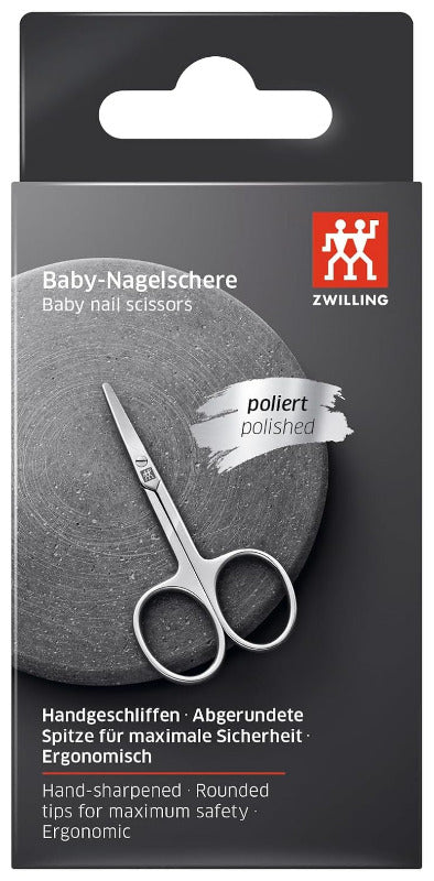 ZWILLING Baby & Kids Nail Scissors – 85 mm, Curved Blade, Polished Stainless Steel