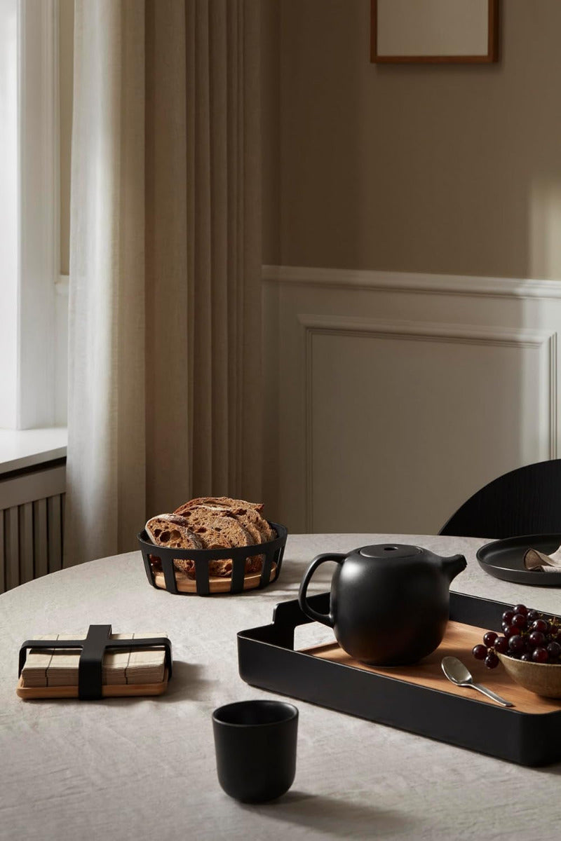 Eva Solo | Nordic Kitchen Brotkorb | Zum Stilvollen Servieren Von Brot Und Brötchen | Black