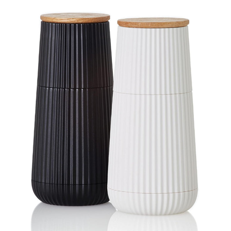 ADHOC MP150 Scape Salt & Pepper Mill Set – Black & White