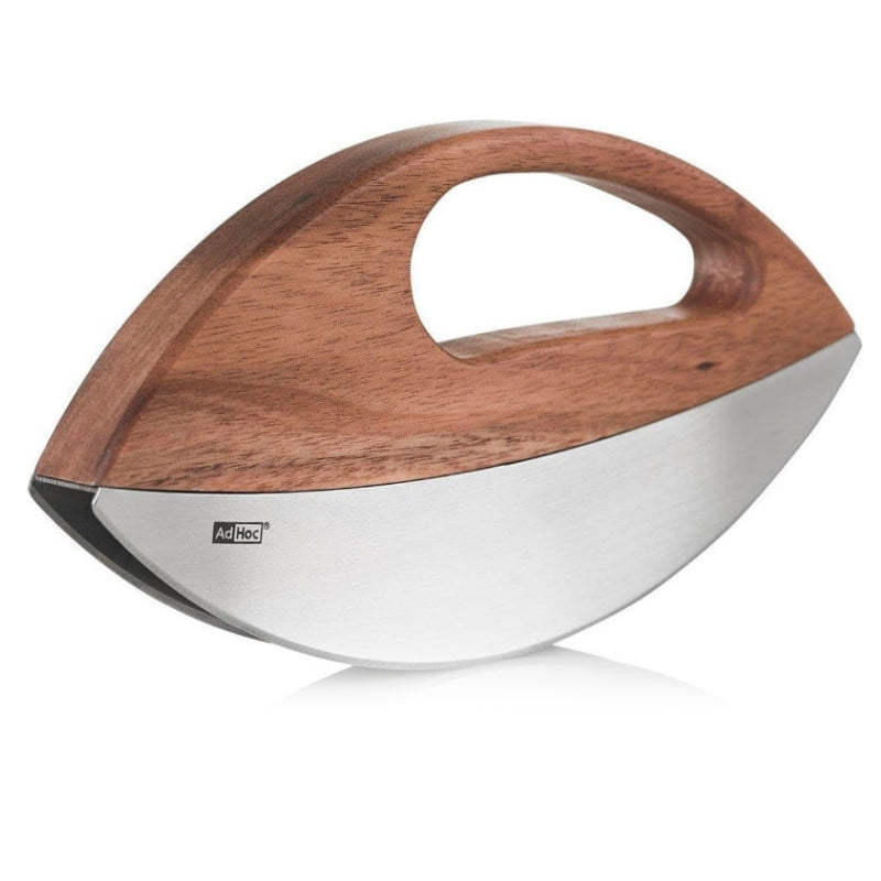 ADHOC WAVE Double Mezzaluna Knife – 2-Blade Herb Chopper