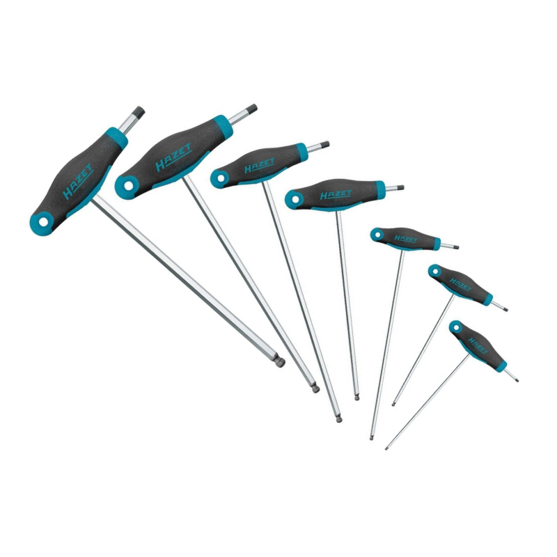HAZET 829KK/7 T-Handle Hex Key Set – 7-Piece