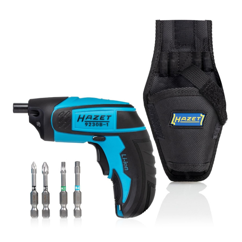 HAZET 9230B-1 Cordless 1/4″ Bit Screwdriver Set – 7-Pieces