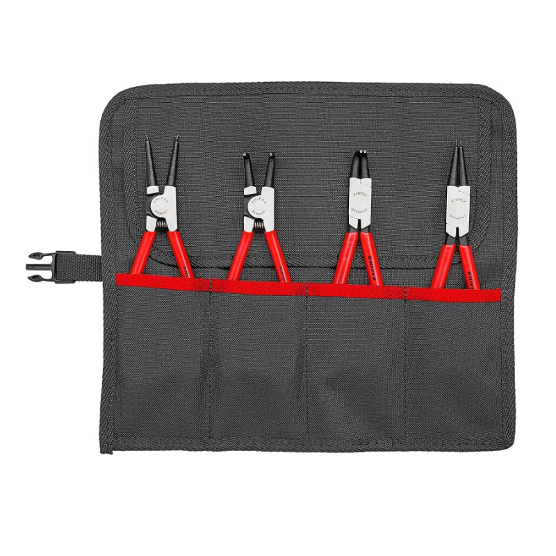 KNIPEX 00 19 56 Circlip Pliers Set – 4‑Piece in Roll-Up Pouch