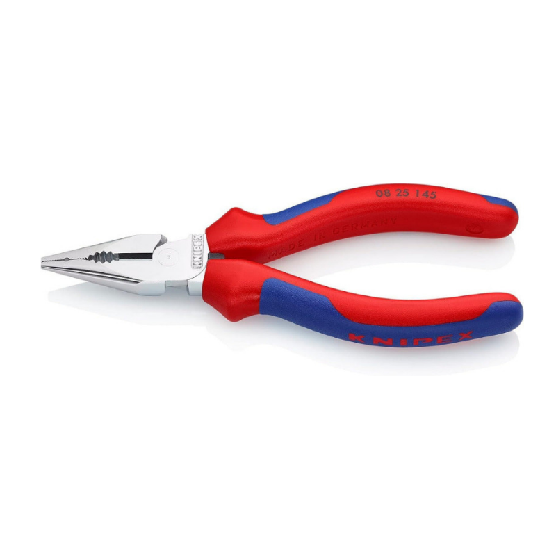 KNIPEX 08 25 145 SB Needle Nose Combination Pliers 145mm with Comfort Grips & Chrome Finish