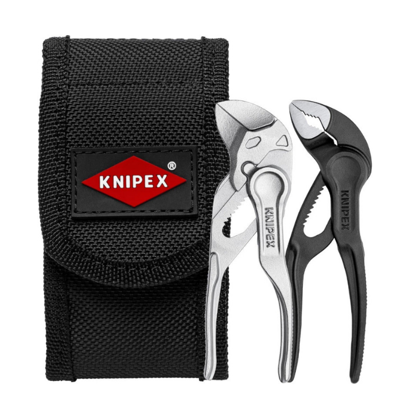 KNIPEX Mini Pliers Set XS 87 00 100 & 86 04 100 Compact Power Tools for Precision Work