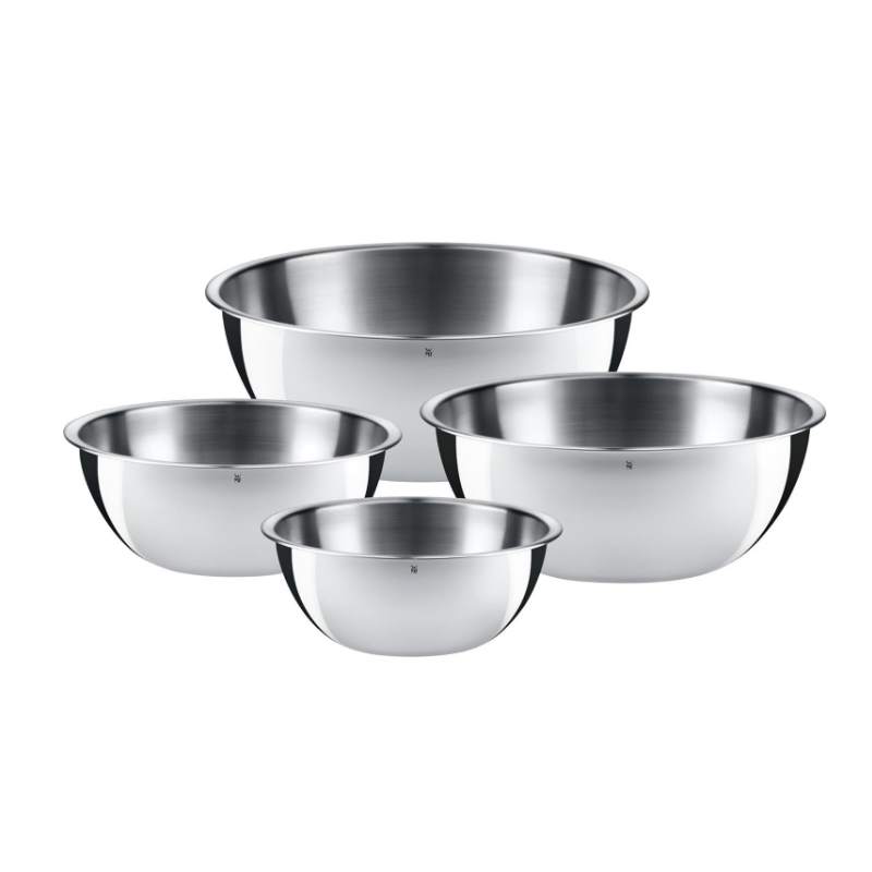 WMF Gourmet Bowl Set – 4-Piece Stainless Steel Mixing, Serving & Salad Bowls