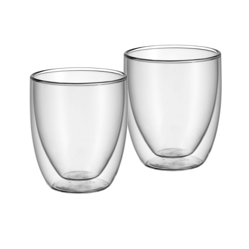 WMF Kult Double-Walled Cappuccino Glasses – Set of 2 with Floating Effect
